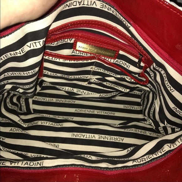 Adrienne Vittadini Nautical Black White Straw Summer Tote Bag - Picture 16 of 16